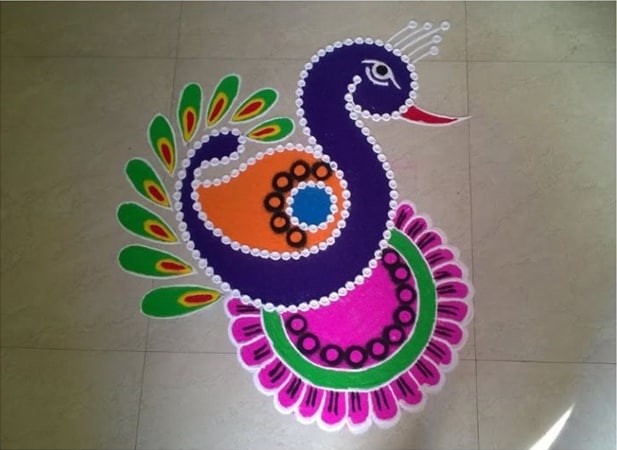 Lengvas dekoratyvinis Rangoli