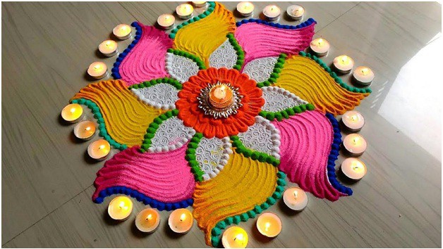 Çağdaş Diwali Rangoli