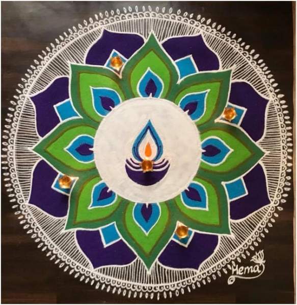 Diwali Mor Rangoli