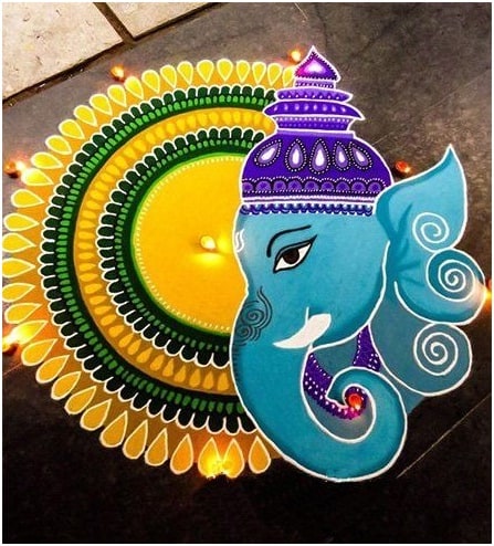 Ganesha Rangoli Tasarım