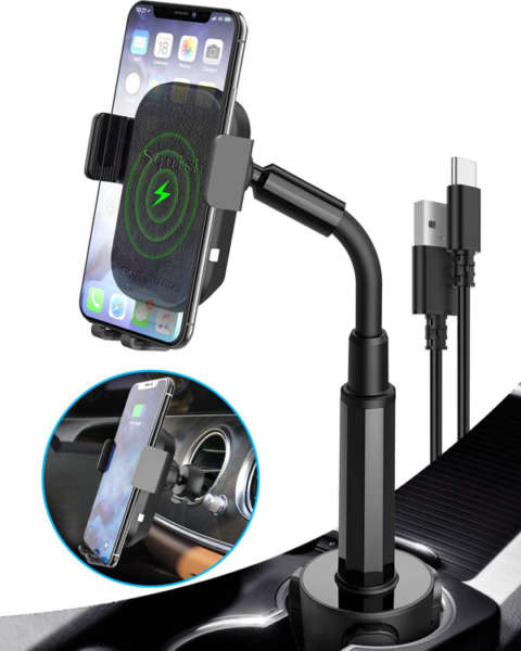Squish 2-in-1 universalus mobiliojo telefono laikiklis su belaidžiu įkrovikliu