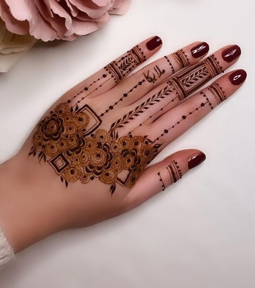 Paprastas Pakistano „Easy Mehndi“ dizainas