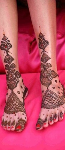 Radžastano pėdų Mehendi dizainas