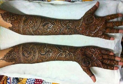 Visos rankos Radžastano Mehndi dizainas