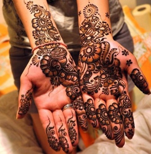 Vestuvių Radžastano Mehndi dizainas mergaitėms