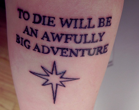 Tatuiruotės citata apie mirtį