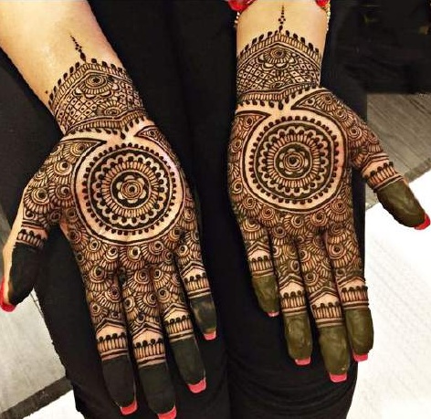 Gelin Mehndi Yuvarlak Tasarım