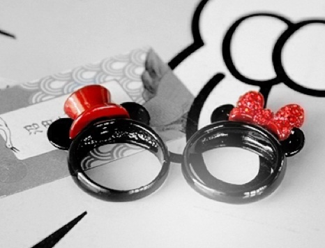 Mielieji Mickey ir Minnie poros žiedai