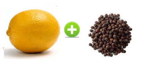 Virtuvės priemonės svorio netekimui citrinos ir juodųjų pipirų