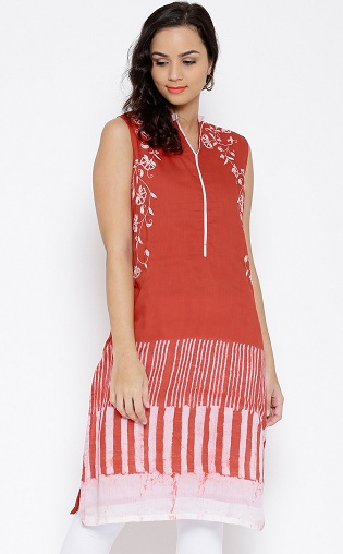 V kaklas Biba Silk Kurti