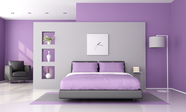 Yatak Odası İçin Mor Renk