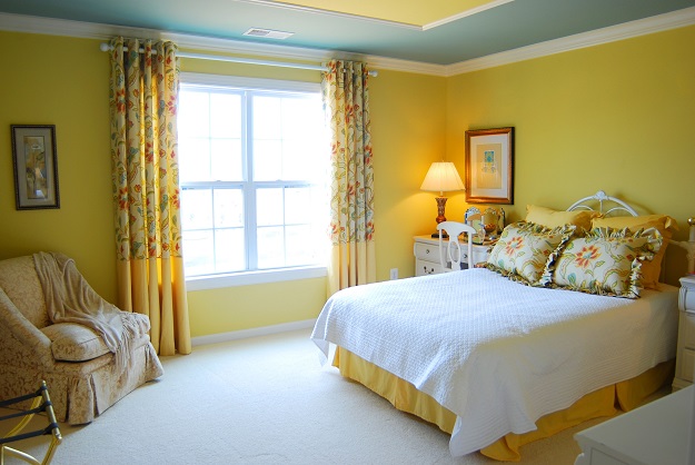 Sarı Yatak Odası Renk Tasarımı