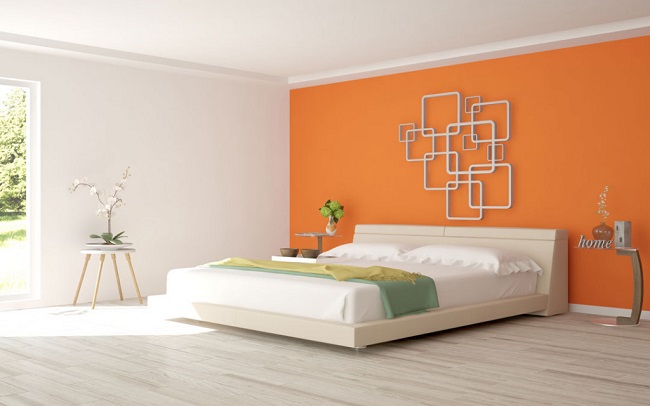 Turuncu Yatak Odası Renk Tasarımı