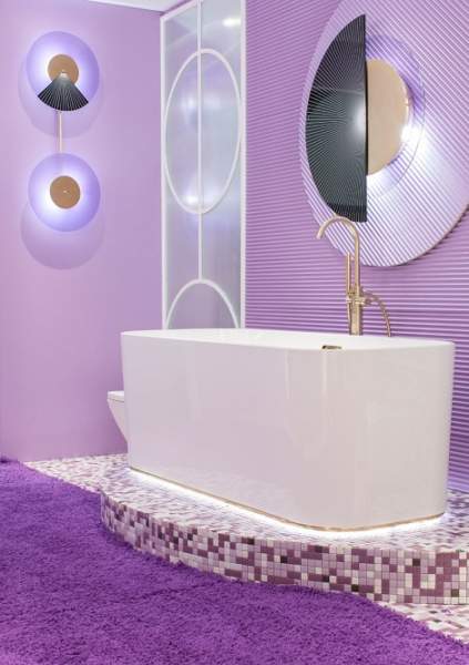 Violetinės vonios idėjos
