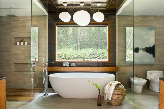 Japoniškas vonios kambario dizainas
