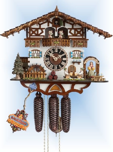 Medinio ciferblato „Black Forest“ gegutės laikrodžio dizainas