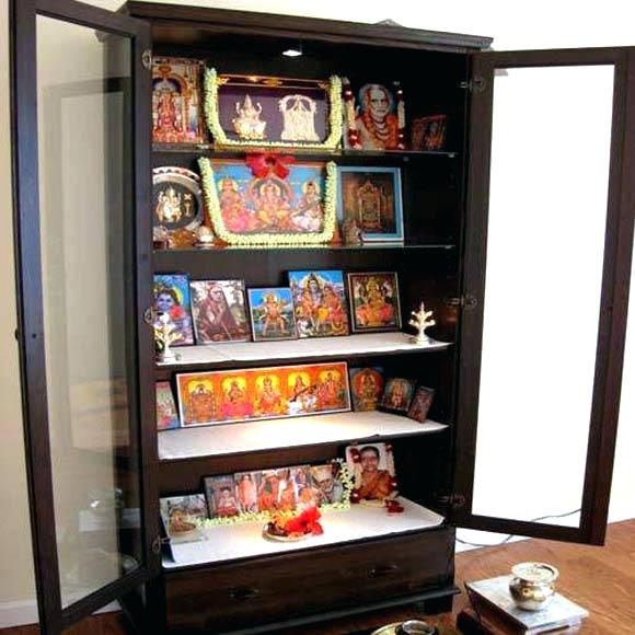 ev için pooja odası tasarımları