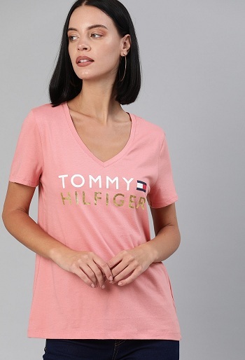 Tommy Hilfiger V apykaklės marškinėliai