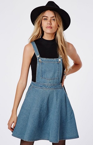 Denim Önlük Elbise