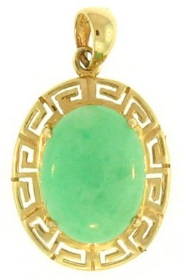 Auksinis pakabukas „Green Jade“