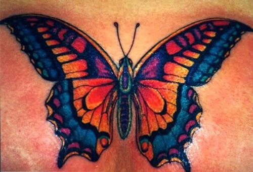 Akį traukiantys drugelių tatuiruočių dizainai