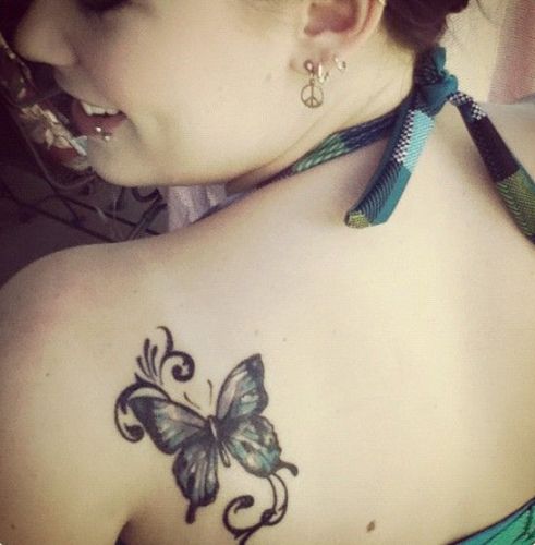 Meniniai drugelių tatuiruočių dizainai