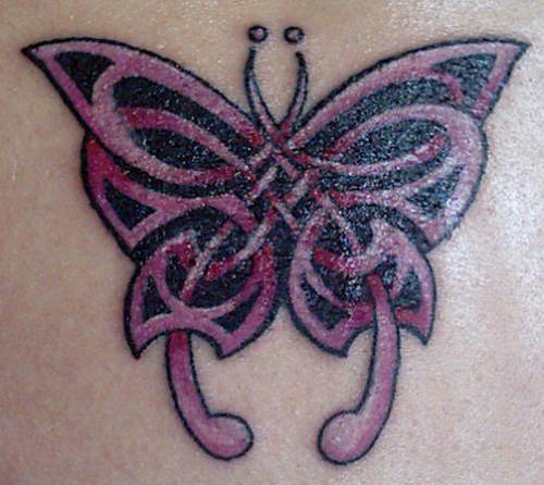 Spalvingi keltų drugelių tatuiruočių dizainai