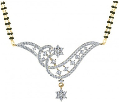 Naujausi „Diamond Mangalsutras“ papuošalai