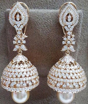 Naujausi deimantai Jhumkas moterims