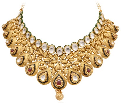 „Kundan“ auksiniai karoliai