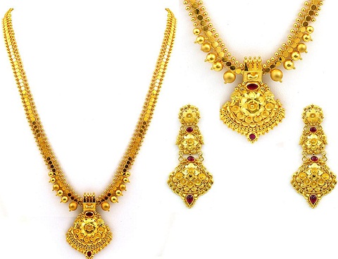 Pietų Indijos aukso papuošalų dizainas