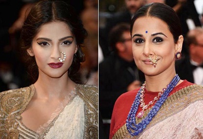 Indijos dizainerio nosies žiedai iš balto aukso