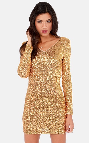 Payet Altın Elbise