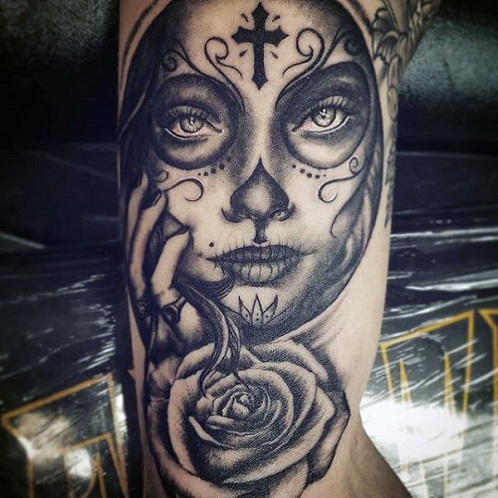 Meksikos kryžiaus tatuiruotės dizainas