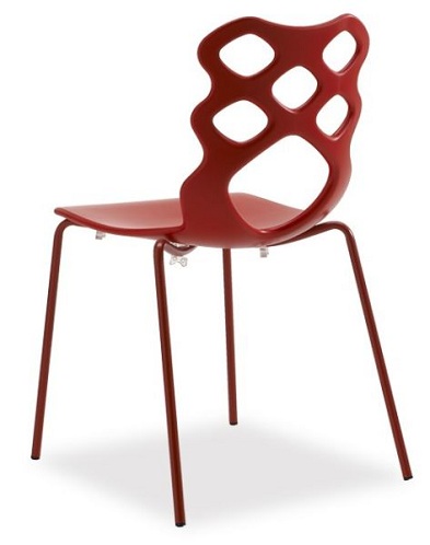Plastikinė deimanto formos kėdė