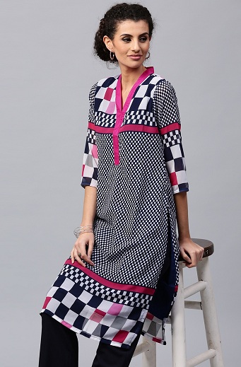 Kontrollü Georgette Kurta