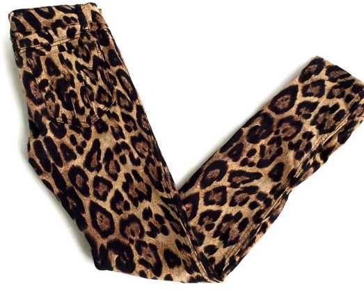 „Leopard Animal Print“ siauri džinsai vyrams ir moterims