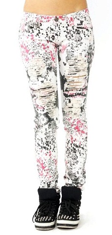 Dažai „Splatter Skinny Jeans“