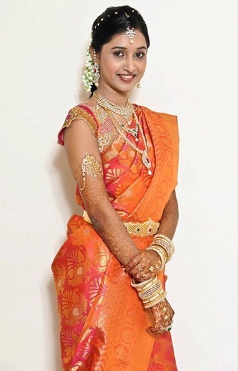 İdeal Güney Hindistan Düğün Saree
