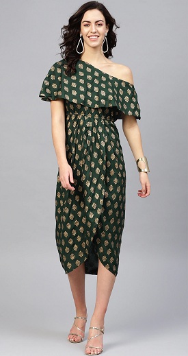 Suknelė „Cape One-Shoulder Wrap“