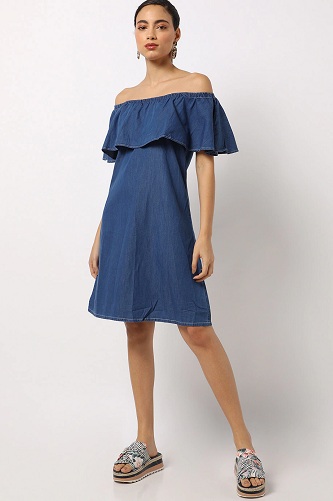 Denim Cape suknelė