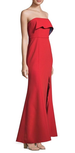 „Fit and Flare Gown Cape“ suknelė