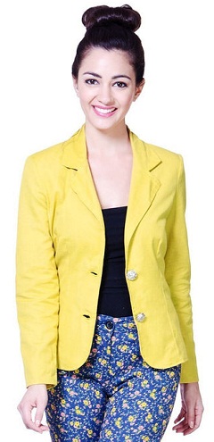 Parlak Sarı Kadın Blazerları