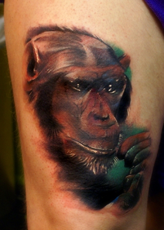 Şempanze Hayvan Dövmeleri
