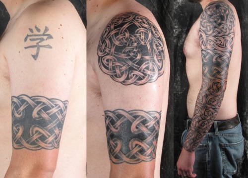 Pilnos rankovės tatuiruotės kūrimas