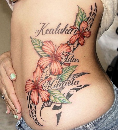 Gėlių vardo tatuiruotės menas