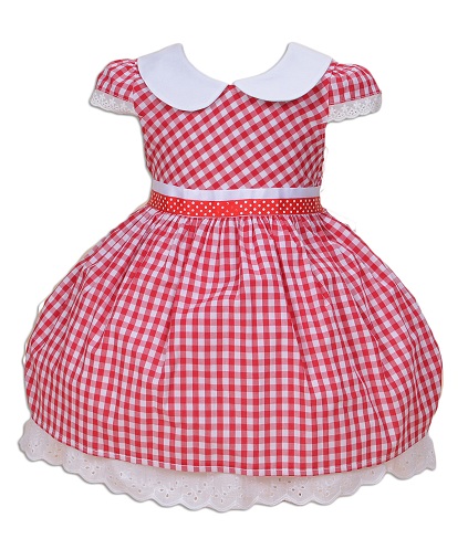 „Red Check Cotton Frock“