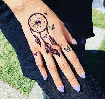 „Dreamcatcher“ tatuiruotė ant rankų
