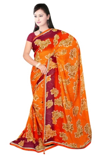 Išgalvotos sarees-paprasta, bet puošni medvilnė spalvinga saree 13