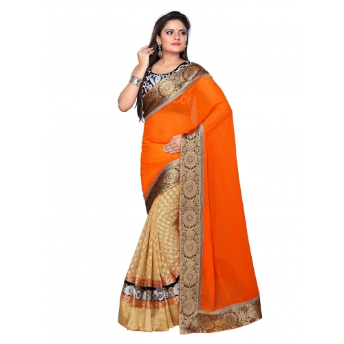 Fancy Sarees-Fancy Orange 5